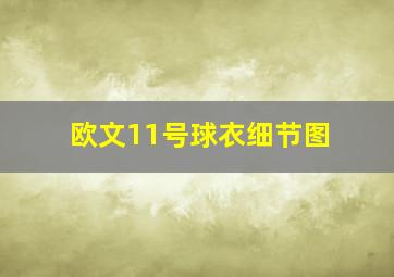 欧文11号球衣细节图