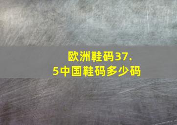 欧洲鞋码37.5中国鞋码多少码