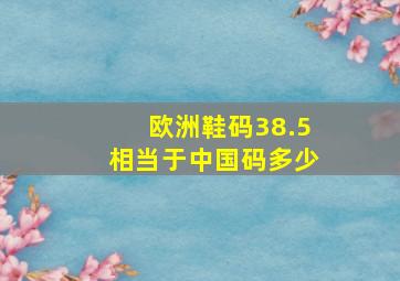 欧洲鞋码38.5相当于中国码多少