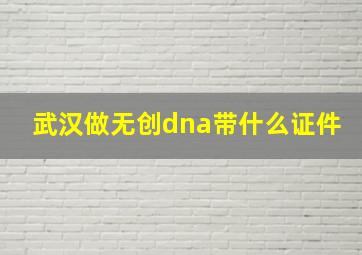 武汉做无创dna带什么证件