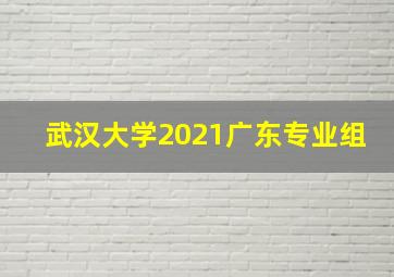 武汉大学2021广东专业组