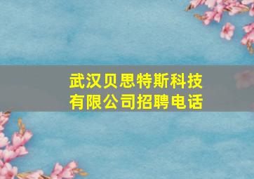 武汉贝思特斯科技有限公司招聘电话