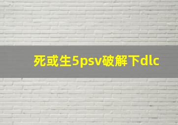 死或生5psv破解下dlc