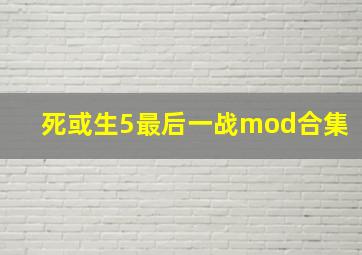 死或生5最后一战mod合集