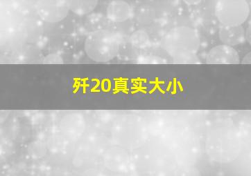 歼20真实大小