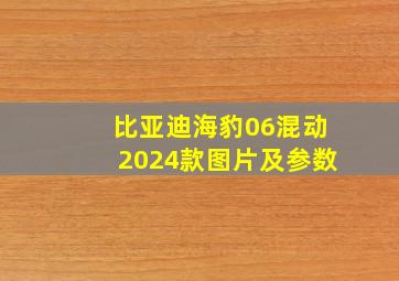 比亚迪海豹06混动2024款图片及参数