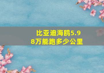 比亚迪海鸥5.98万能跑多少公里