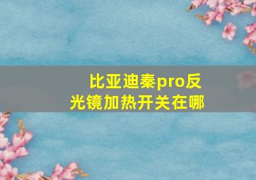 比亚迪秦pro反光镜加热开关在哪