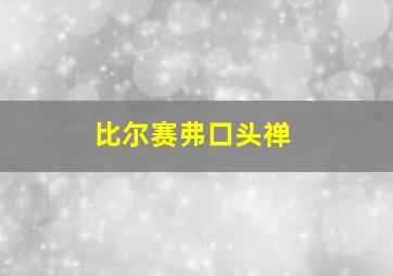 比尔赛弗口头禅