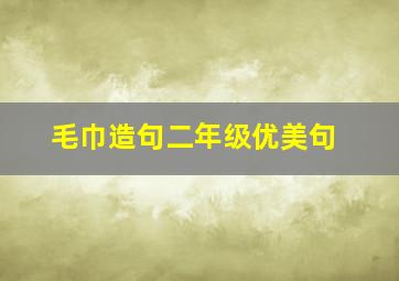 毛巾造句二年级优美句