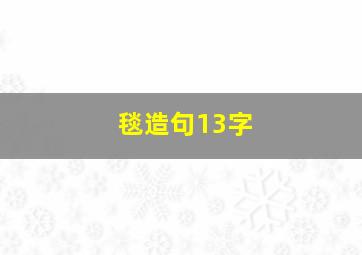 毯造句13字