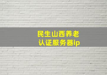 民生山西养老认证服务器ip