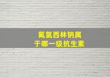 氟氯西林钠属于哪一级抗生素