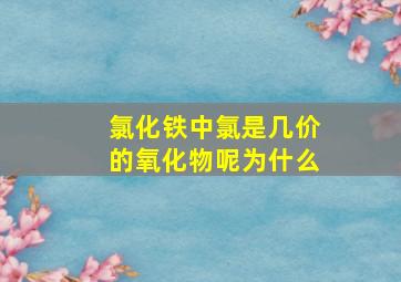 氯化铁中氯是几价的氧化物呢为什么