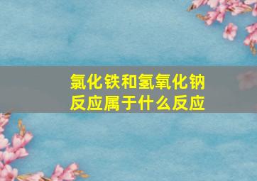 氯化铁和氢氧化钠反应属于什么反应