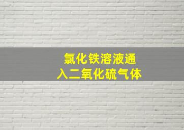 氯化铁溶液通入二氧化硫气体