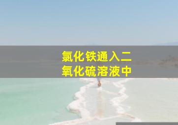 氯化铁通入二氧化硫溶液中