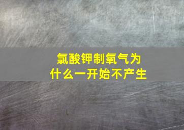 氯酸钾制氧气为什么一开始不产生