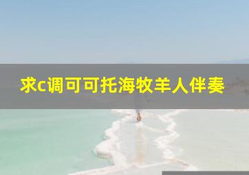 求c调可可托海牧羊人伴奏