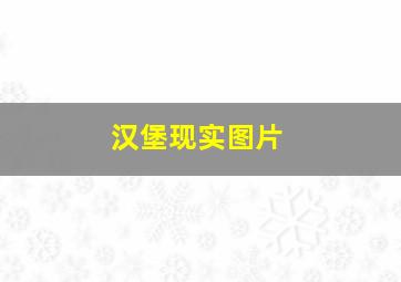 汉堡现实图片