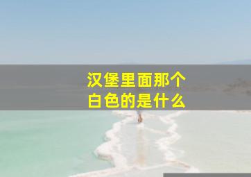 汉堡里面那个白色的是什么