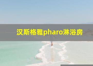 汉斯格雅pharo淋浴房