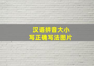 汉语拼音大小写正确写法图片