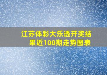 江苏体彩大乐透开奖结果近100期走势图表