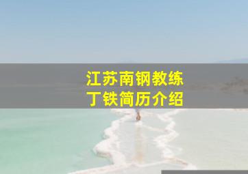 江苏南钢教练丁铁简历介绍