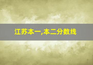 江苏本一,本二分数线