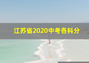 江苏省2020中考各科分