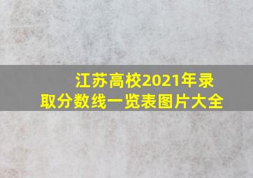 江苏高校2021年录取分数线一览表图片大全