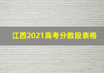 江西2021高考分数段表格