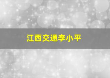 江西交通李小平