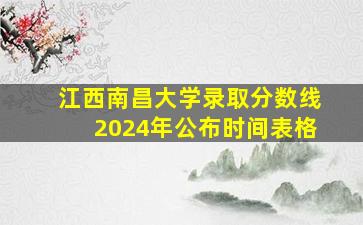 江西南昌大学录取分数线2024年公布时间表格