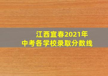 江西宜春2021年中考各学校录取分数线