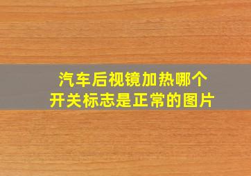 汽车后视镜加热哪个开关标志是正常的图片