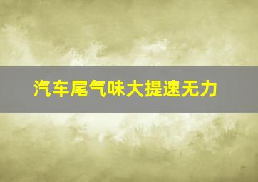 汽车尾气味大提速无力