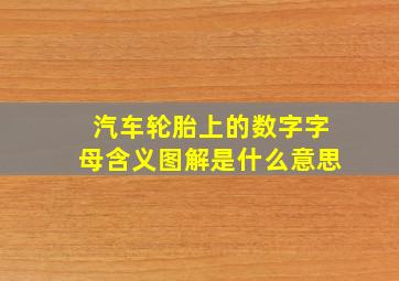 汽车轮胎上的数字字母含义图解是什么意思