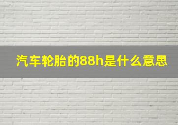 汽车轮胎的88h是什么意思