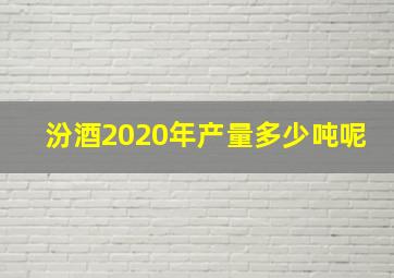 汾酒2020年产量多少吨呢