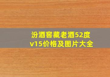 汾酒窖藏老酒52度v15价格及图片大全