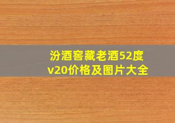 汾酒窖藏老酒52度v20价格及图片大全