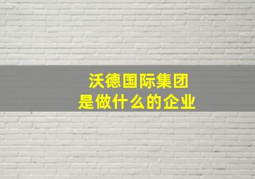 沃德国际集团是做什么的企业