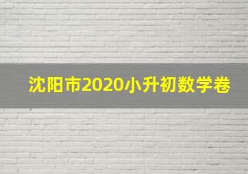 沈阳市2020小升初数学卷