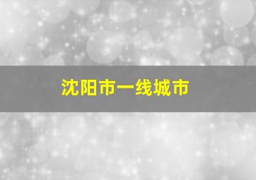 沈阳市一线城市