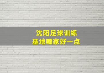 沈阳足球训练基地哪家好一点