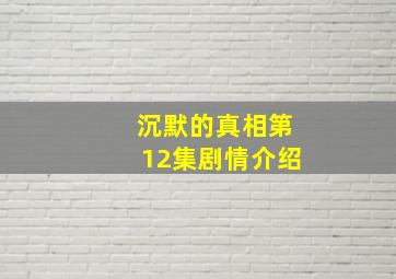 沉默的真相第12集剧情介绍