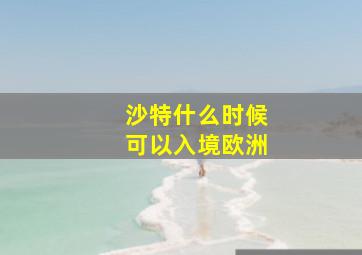 沙特什么时候可以入境欧洲