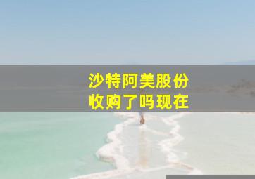 沙特阿美股份收购了吗现在